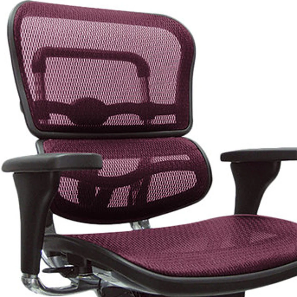 Plum Red Mesh Chair By Homeroots - 372398 - Image 4