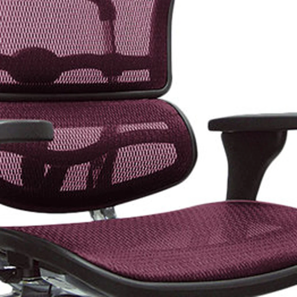 Plum Red Mesh Chair By Homeroots - 372398 - Image 5