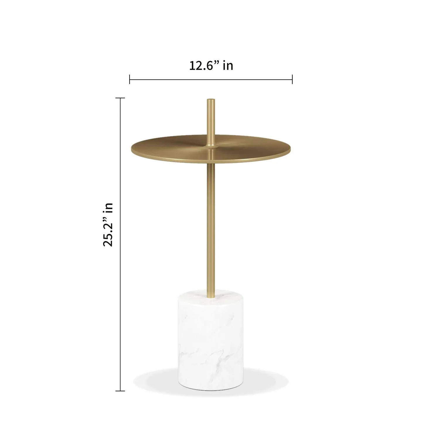 Poke Side Table, Gold By World Modern Design - Image 2