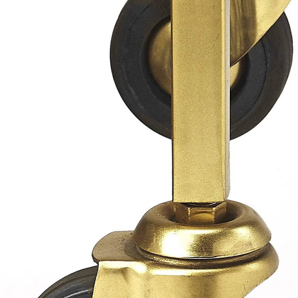 Polished Gold Bar Cart By Homeroots - Image 5