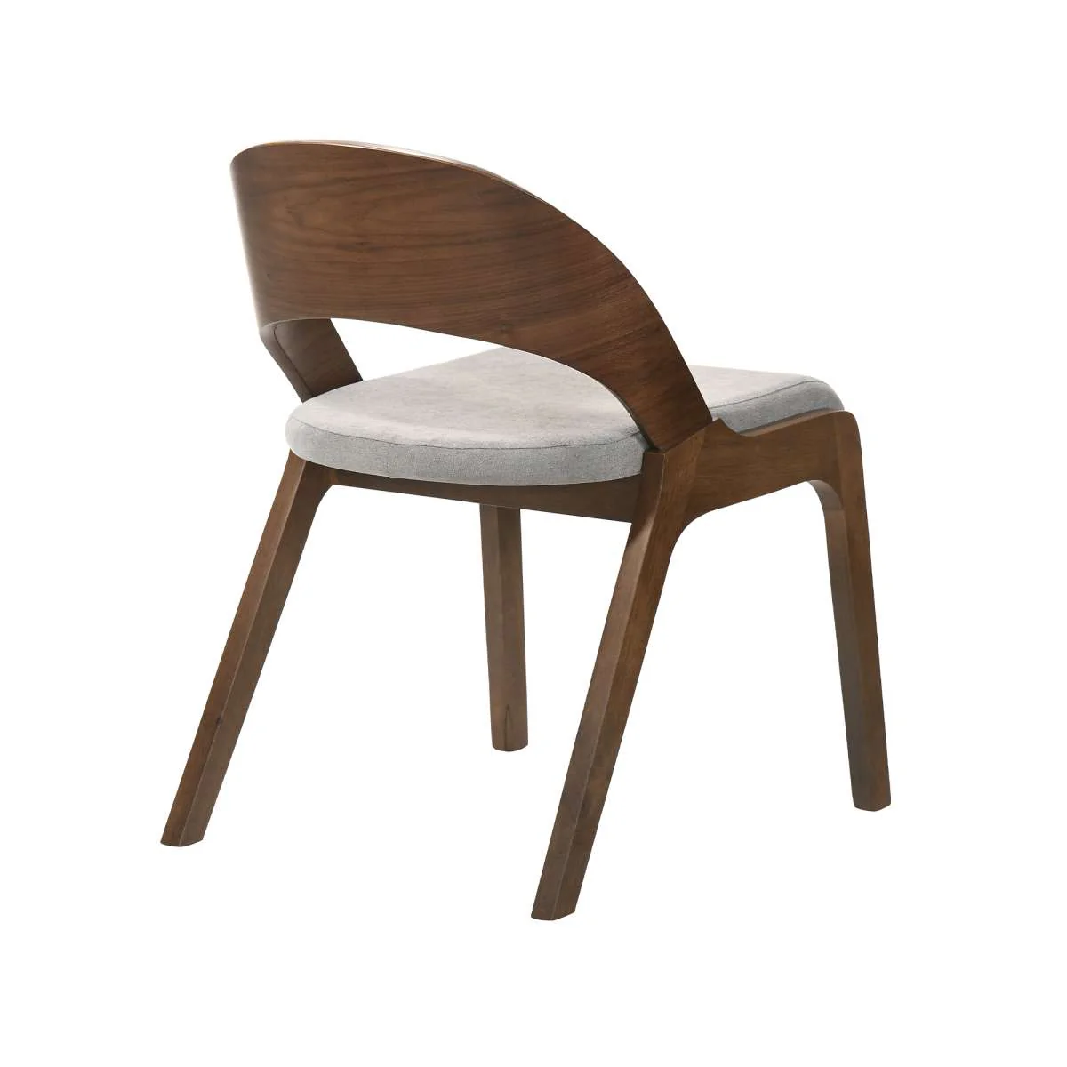 Polly Mid-Century Gray Upholstered Dining Chairs in Black Finish - Set of 2 By Armen Living - Image 8