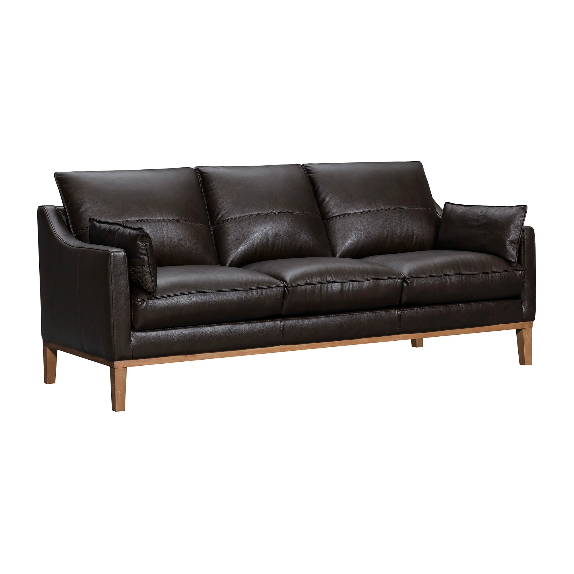 Pompeii 87" Dove Gray Leather Sofa By Armen Living - Image 12