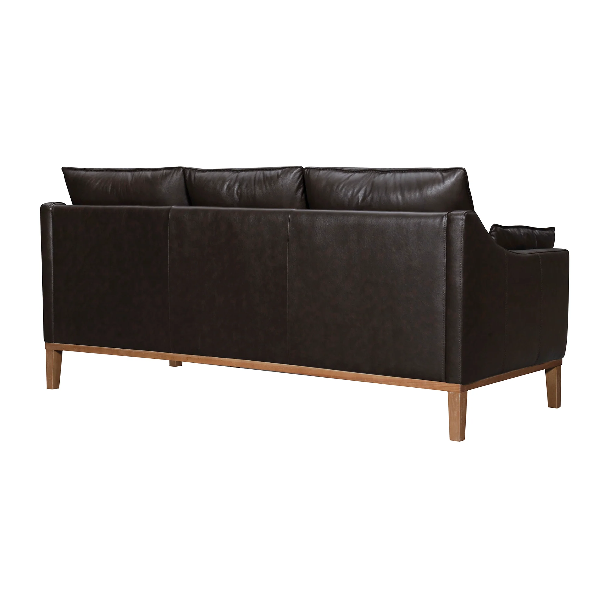 Pompeii 87" Dove Gray Leather Sofa By Armen Living - Image 13