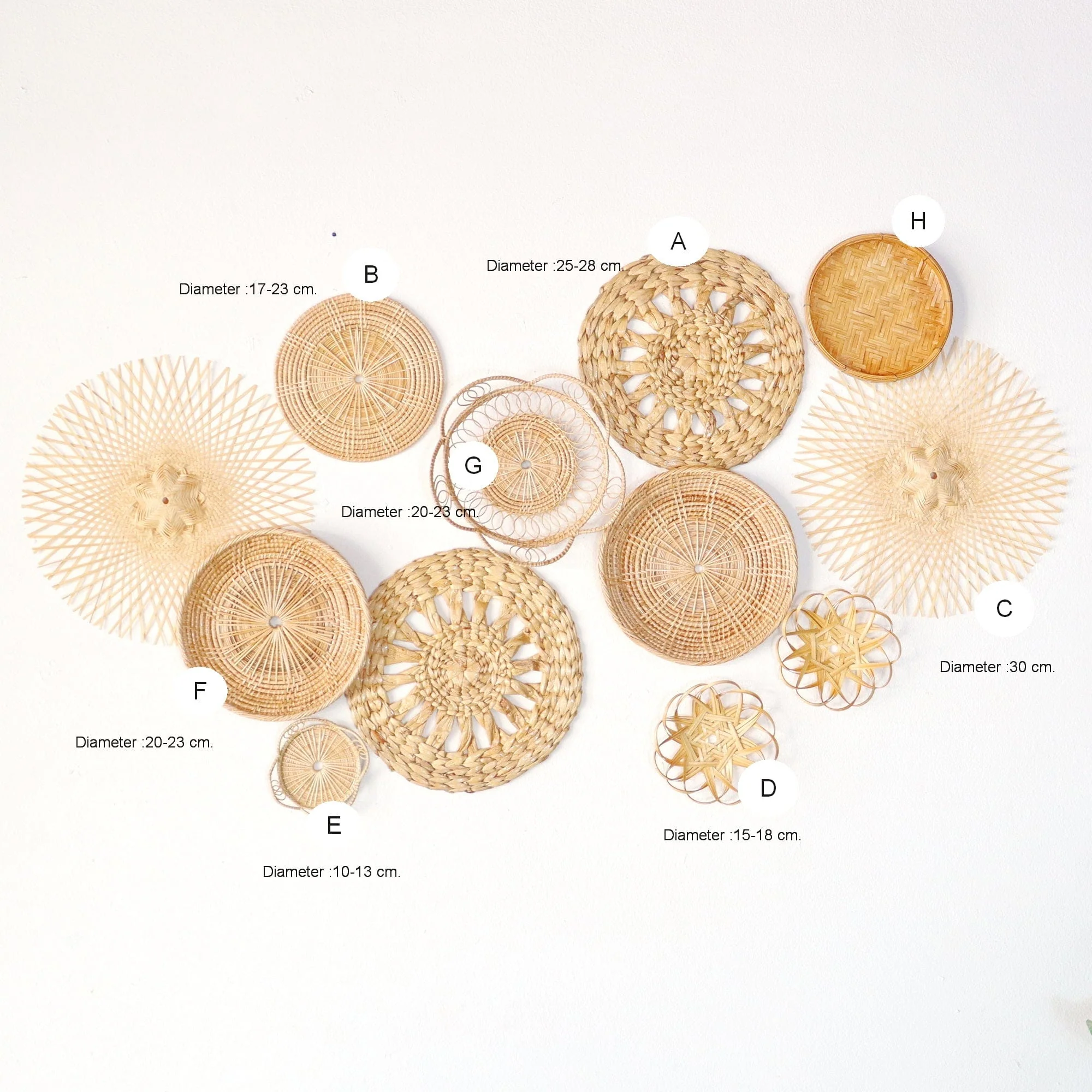 Pon Pat - Wall Hanging Art Decor Set Of 12 By Thaihome - Image 2