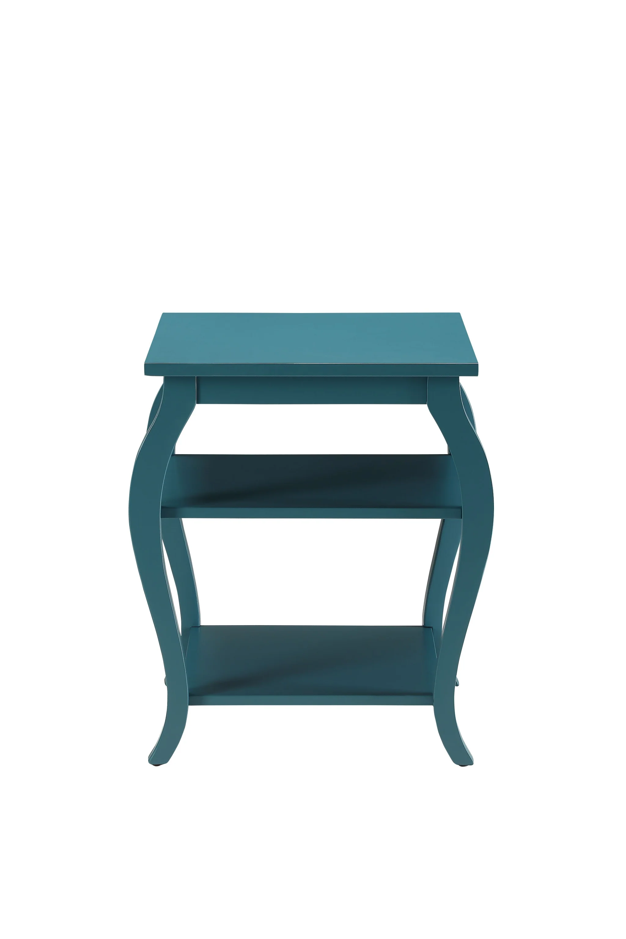 Pop of Color Bow Leg Square End or Side Table By Homeroots - Image 2