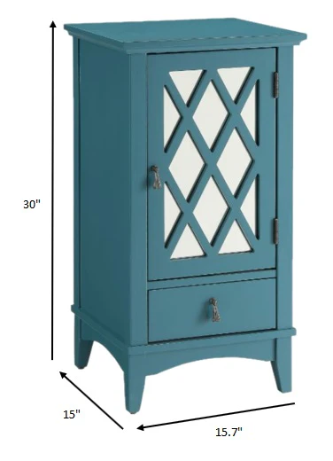 Pop Of Color Teal Accent Cabinet By Homeroots - Image 7