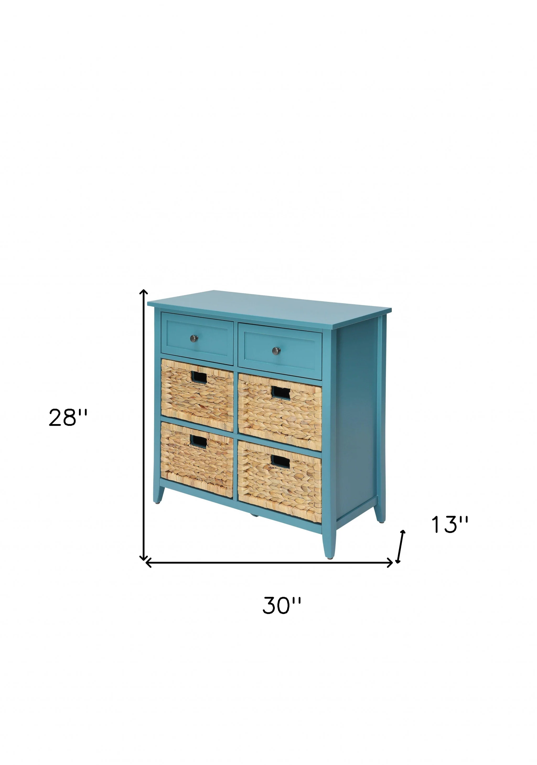 Pop of Color Teal Accent Chest with Storage By Homeroots - Image 2