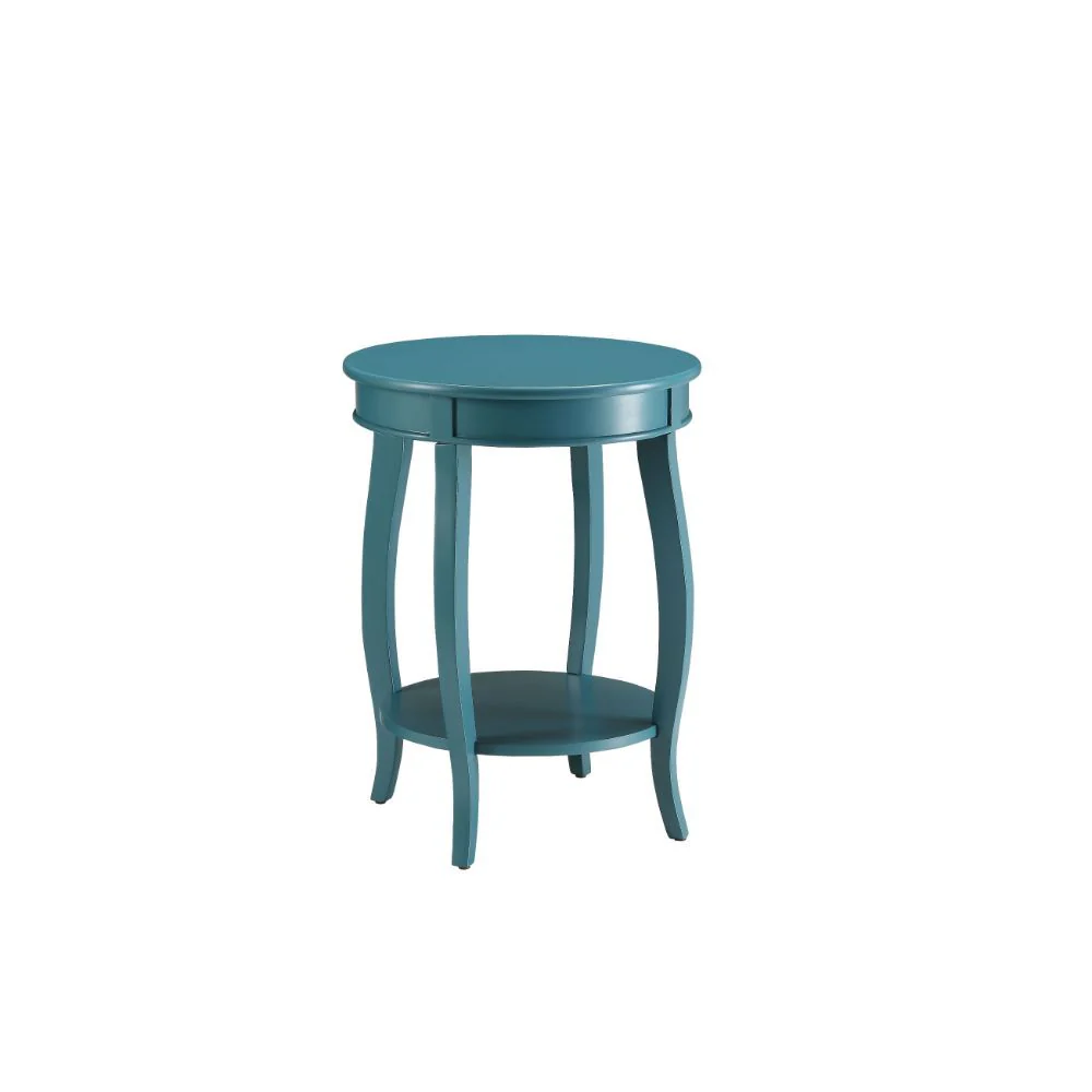 Pop of Color Teal Side or End Table By Homeroots - Image 2