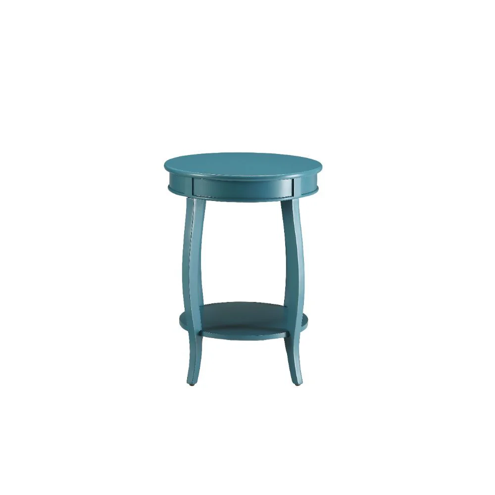 Pop of Color Teal Side or End Table By Homeroots - Image 3