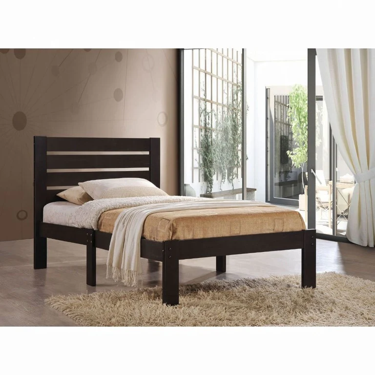 Popular Espresso Full Size Slat Wood Bed By Homeroots - Image 2