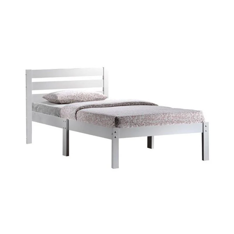 Popular White Twin Size Wood Slat Bed By Homeroots - Image 2