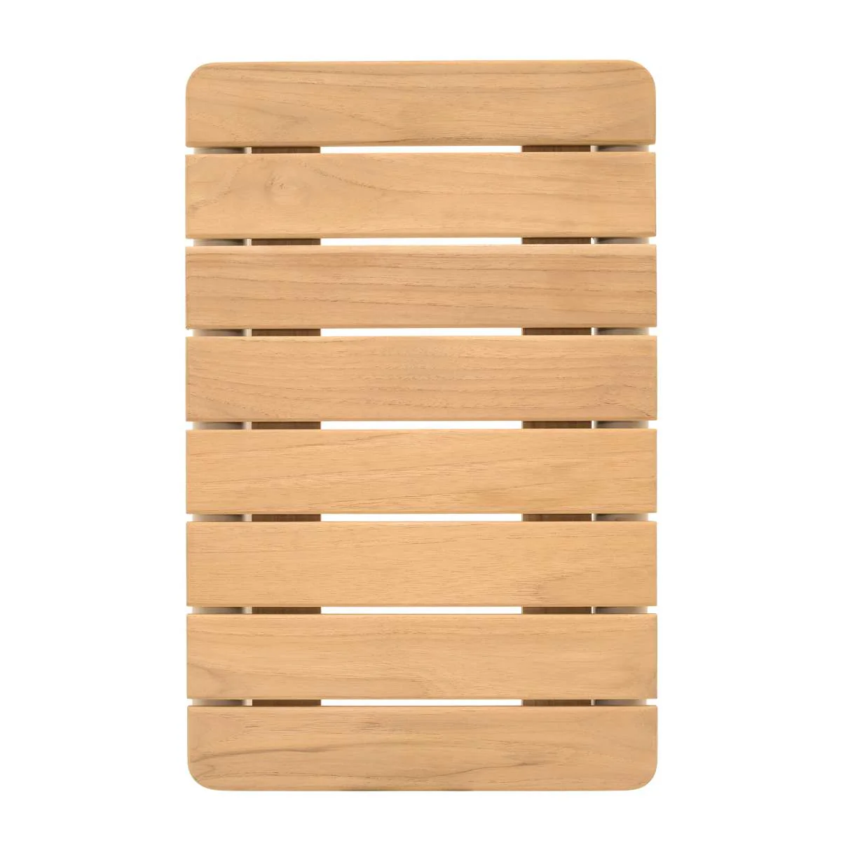 Portals Outdoor C-Shape Side Table in Black Finish and Natural Teak Wood Top By Armen Living - Image 9