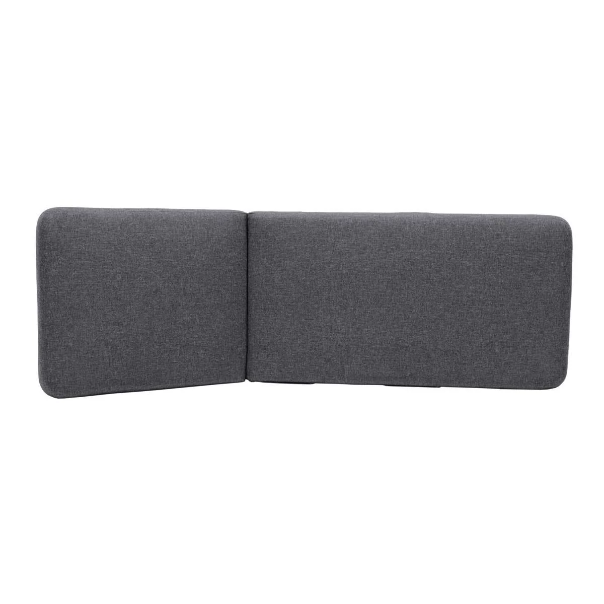 Portals Outdoor Chaise Lounge Chair in Black Finish and Grey Cushions By Armen Living - Image 5