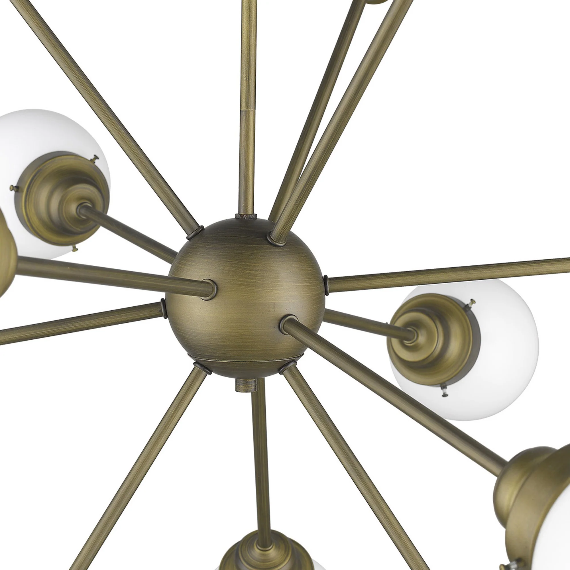 Portsmith 12-Light Raw Brass Chandelier By Homeroots - Image 4