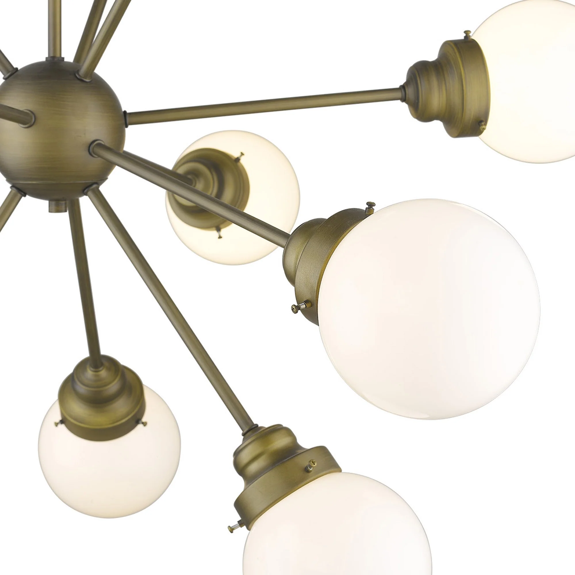 Portsmith 12-Light Raw Brass Chandelier By Homeroots - Image 5