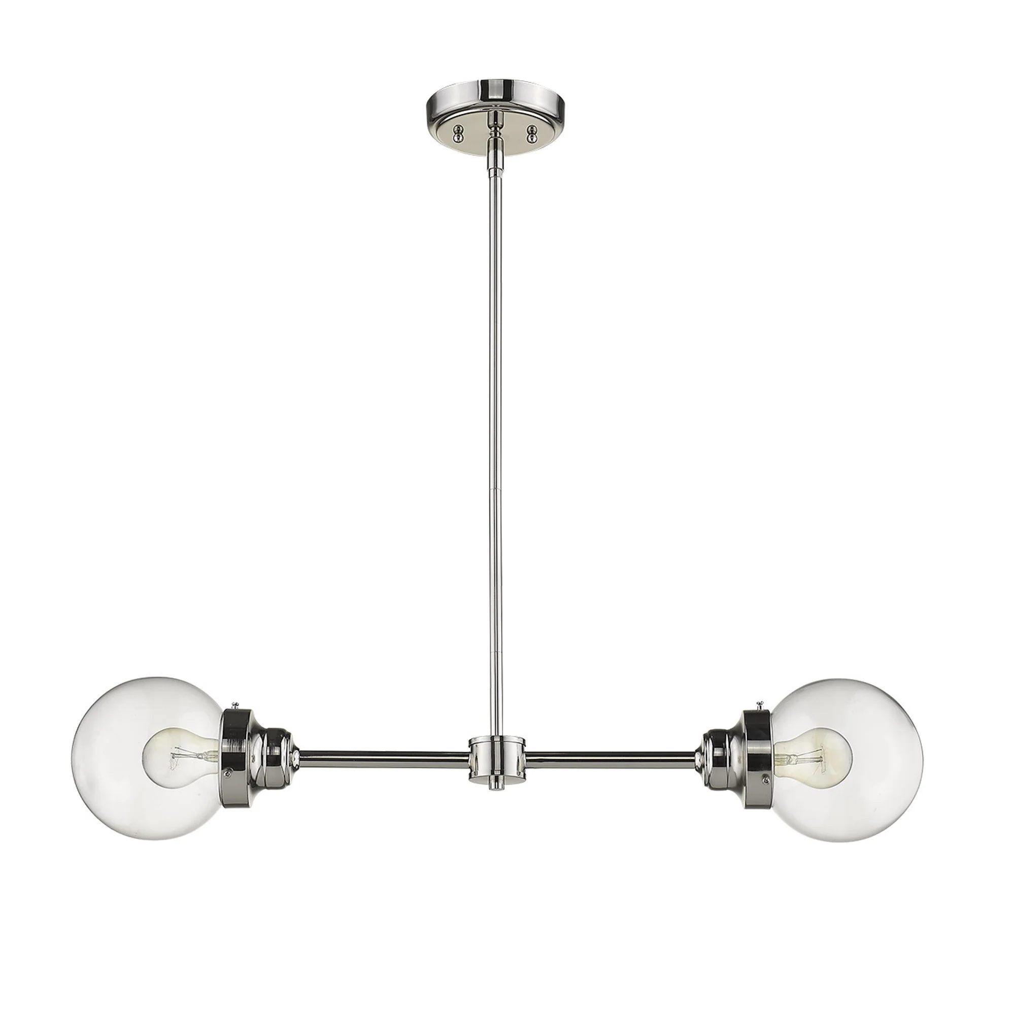 Portsmith 2-Light Polished Nickel Island Pendant By Homeroots - Image 3