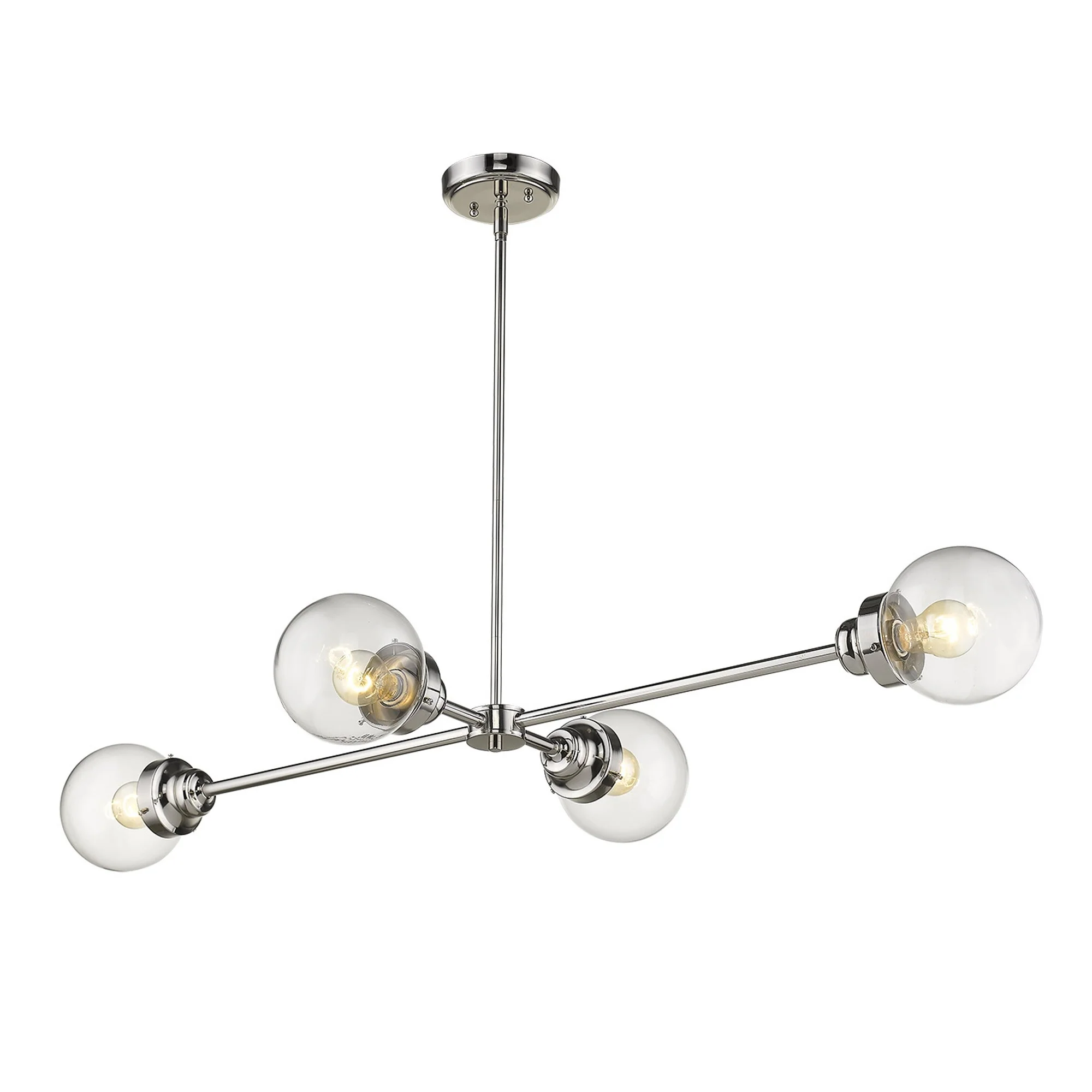 Portsmith 4-Light Polished Nickel Island Pendant By Homeroots - Image 2