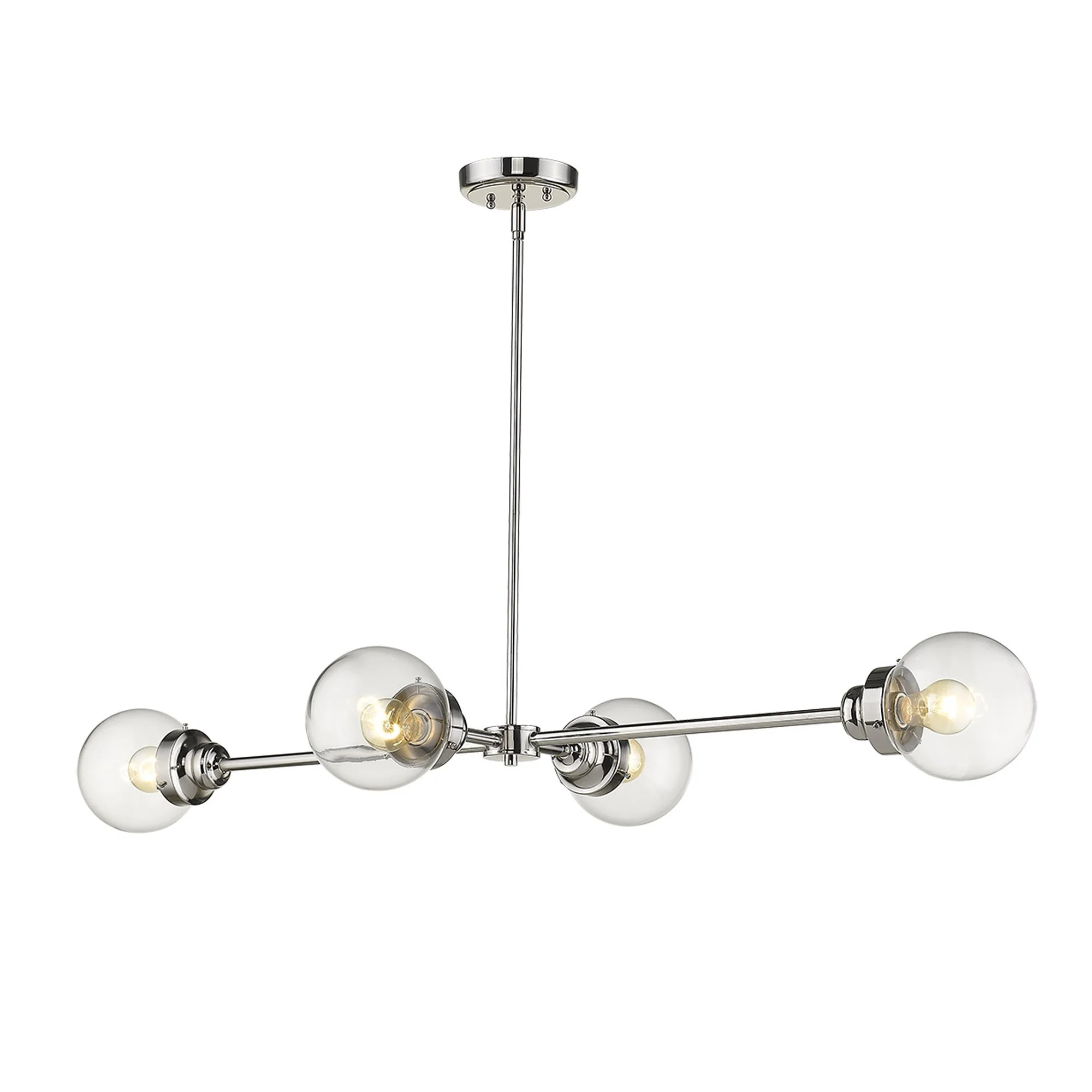 Portsmith 4-Light Polished Nickel Island Pendant By Homeroots - Image 3