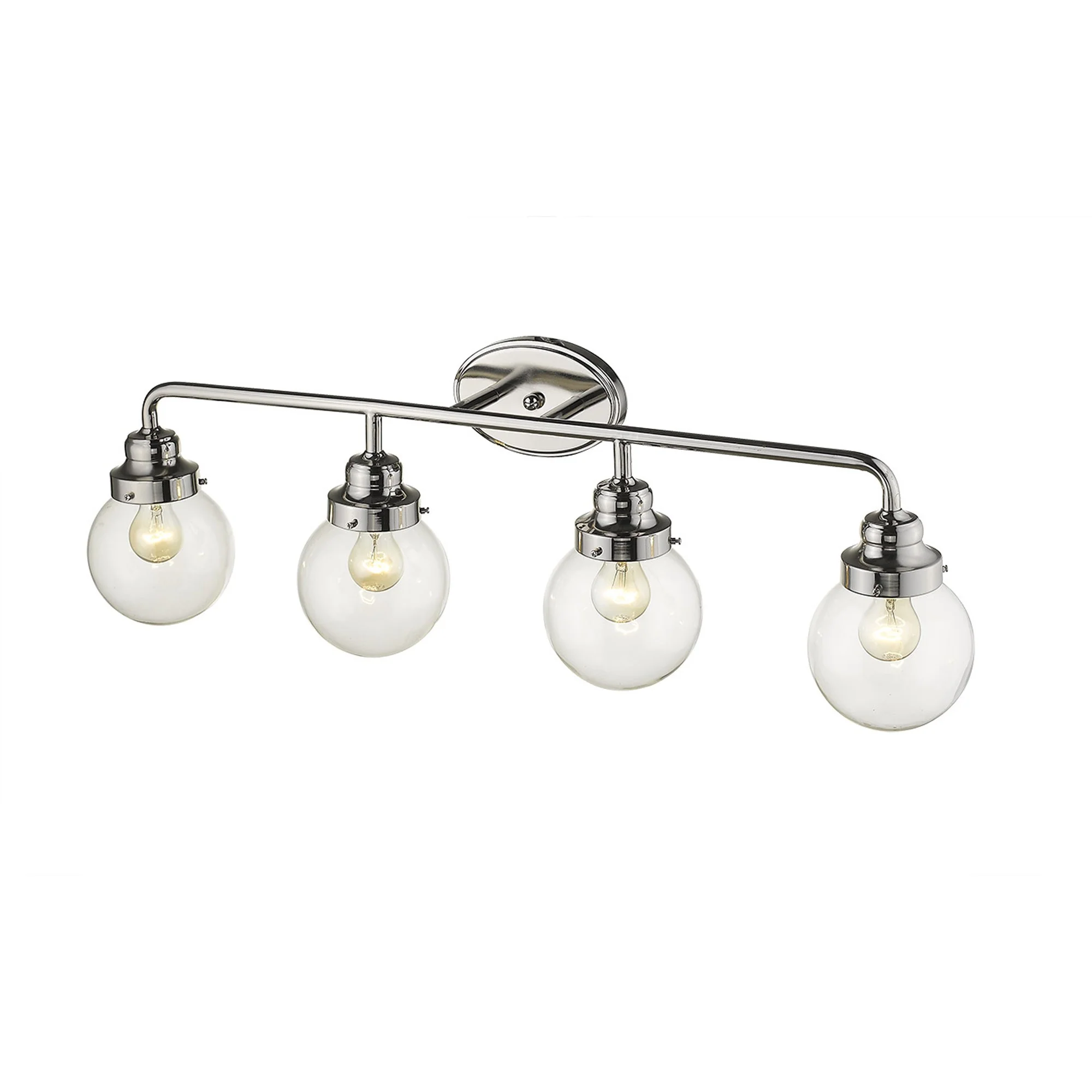 Portsmith 4-Light Polished Nickel Vanity By Homeroots - Image 4