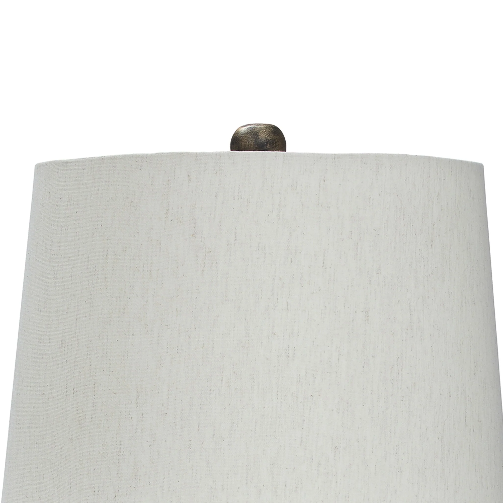 Pot Bellied Base Metal Table Lamp With Dotted Pattern Black By Benzara - Image 5
