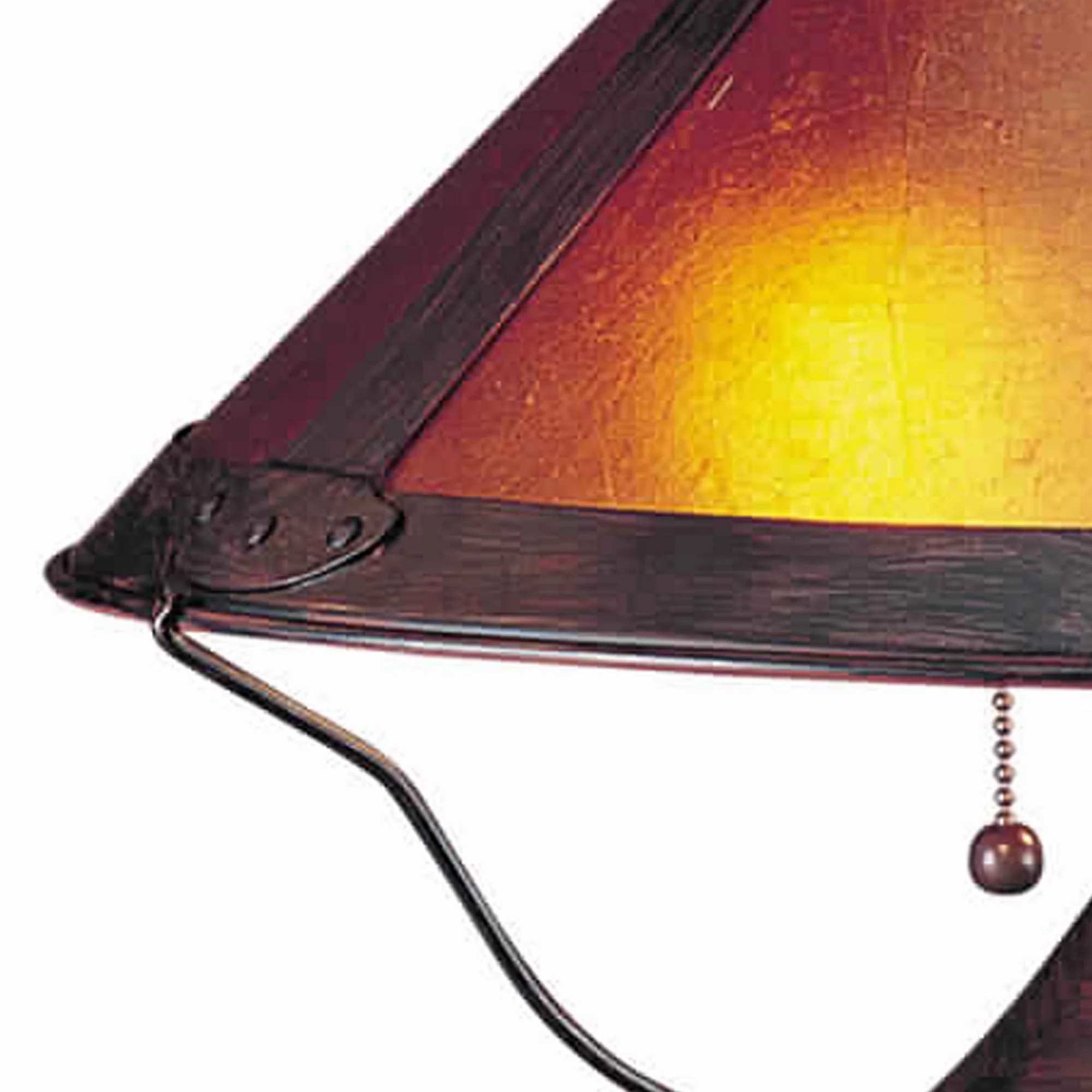 Pot Bellied Metal Body Table Lamp With Conical Mica Shade, Bronze By Benzara - Image 2