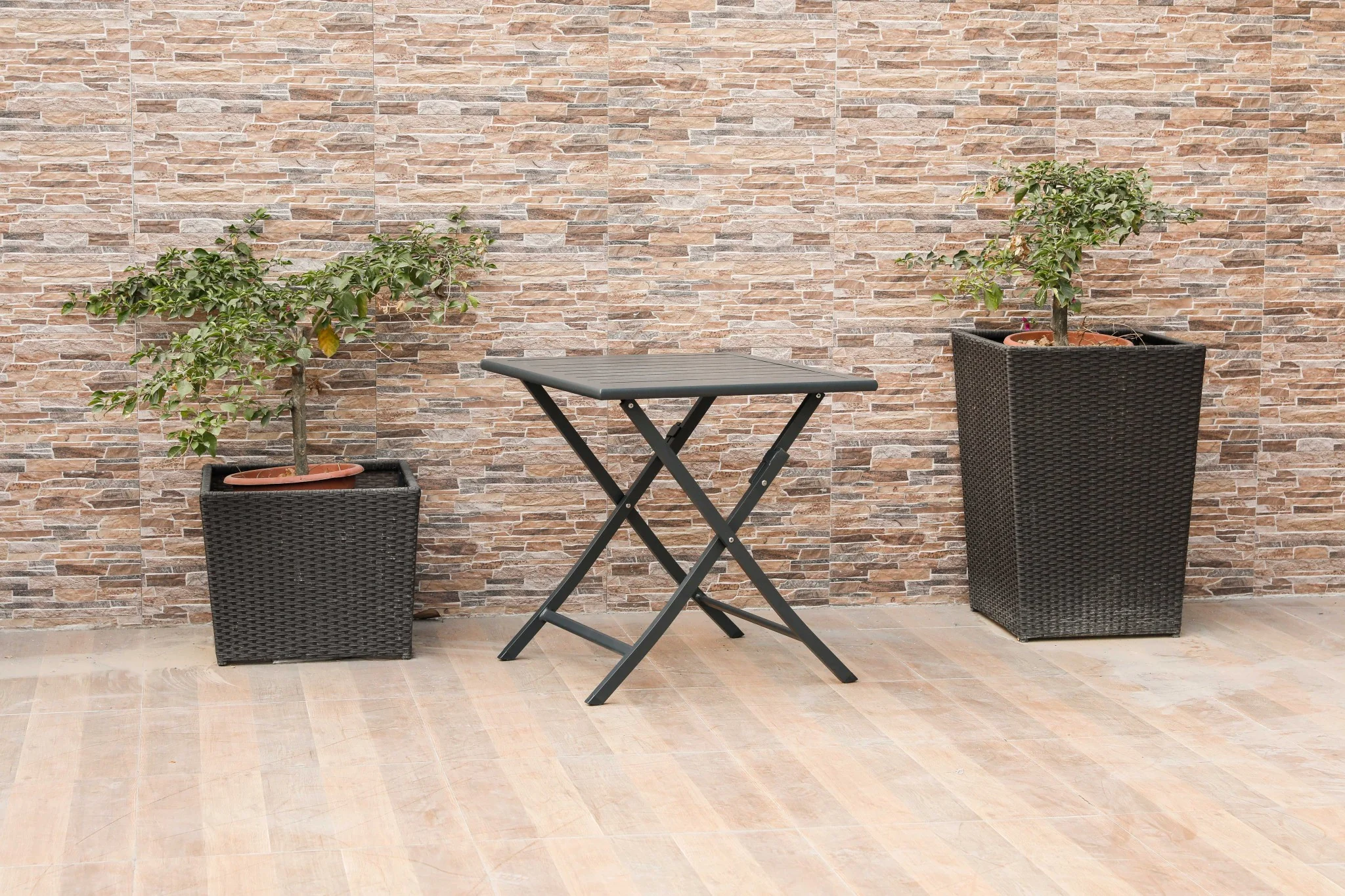 Powder Aluminum Side Table By Homeroots - 372275 - Image 2
