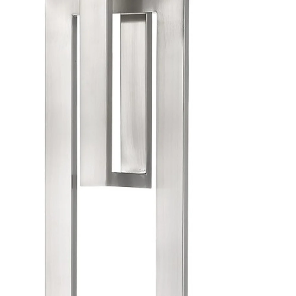 Precision 1-Light Brushed Nickel Floor Lamp With Ivory Shantung Shade By Homeroots - Image 4