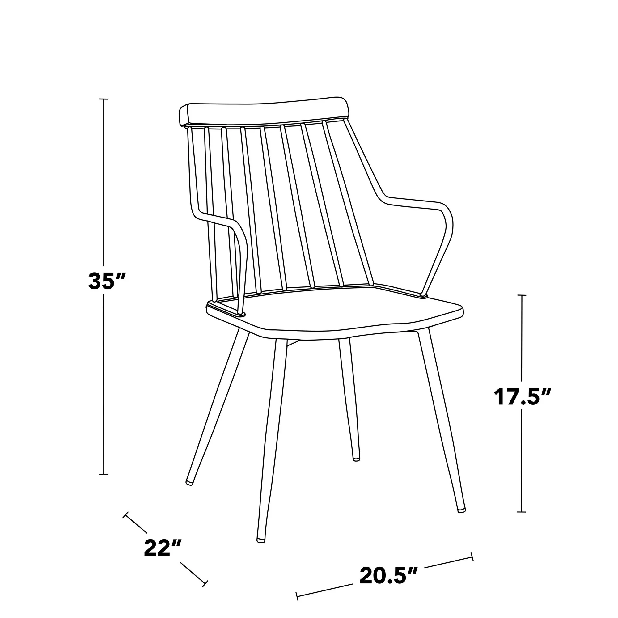 Preston Chair - Set of 2 By LumiSource - CH-PRESTON-HLC2 ANCUWW2 - Image 8