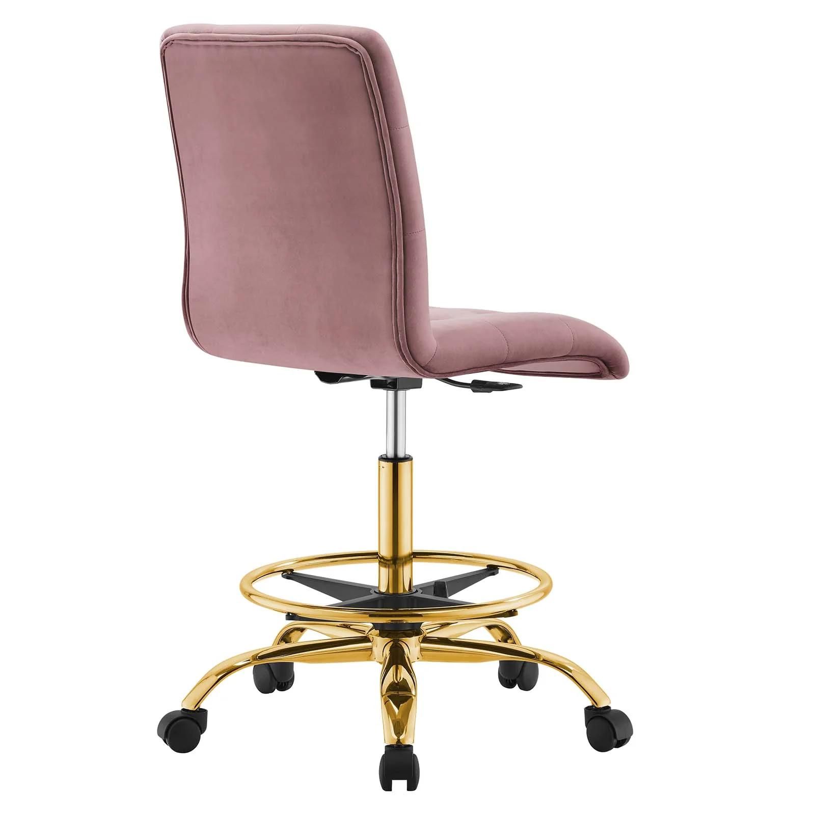 Prim Armless Performance Velvet Drafting Chair By Modway - EEI-4977 - Image 11