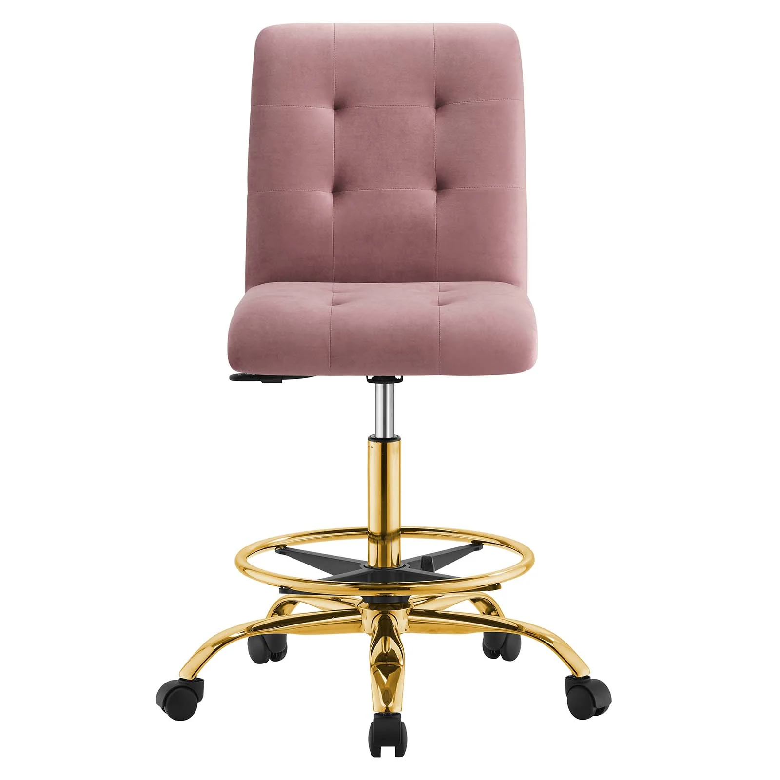 Prim Armless Performance Velvet Drafting Chair By Modway - EEI-4977 - Image 12