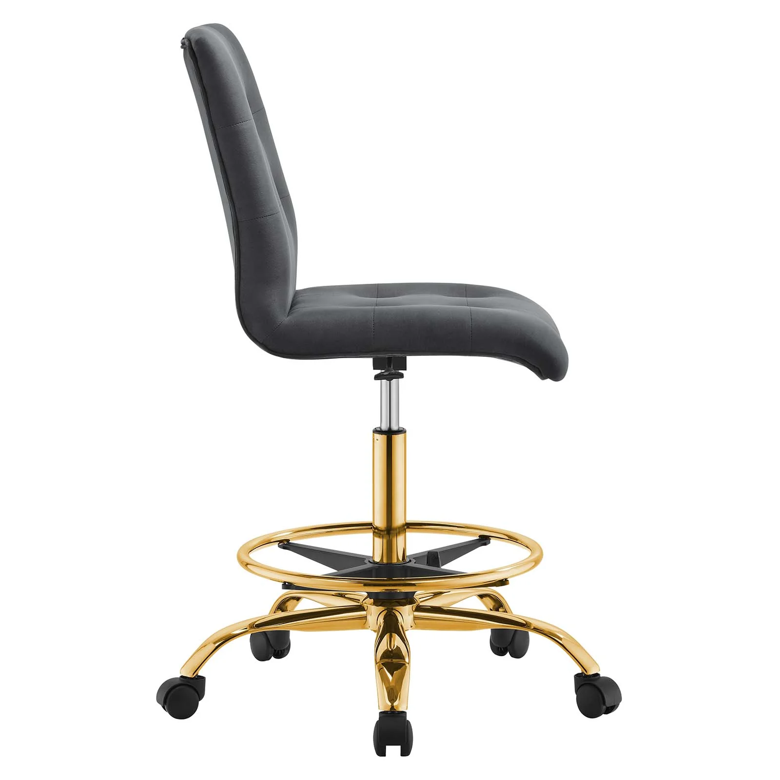 Prim Armless Performance Velvet Drafting Chair By Modway - EEI-4977 - Image 18