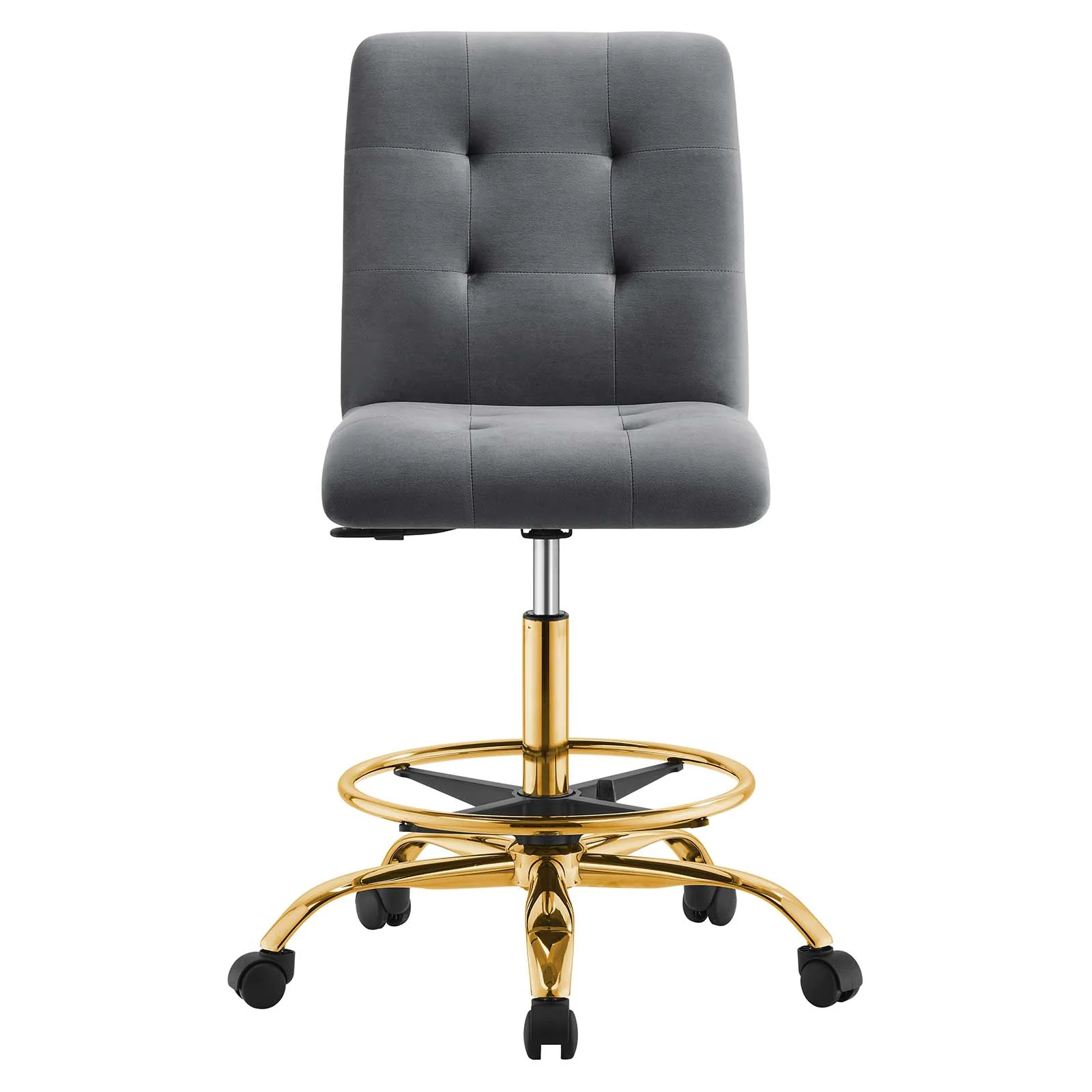 Prim Armless Performance Velvet Drafting Chair By Modway - EEI-4977 - Image 20