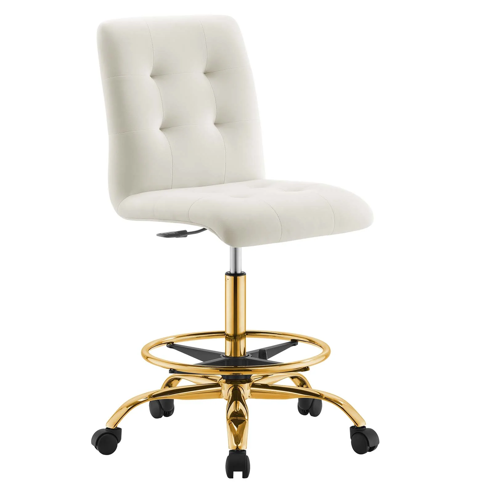 Prim Armless Performance Velvet Drafting Chair By Modway - EEI-4977 - Image 25