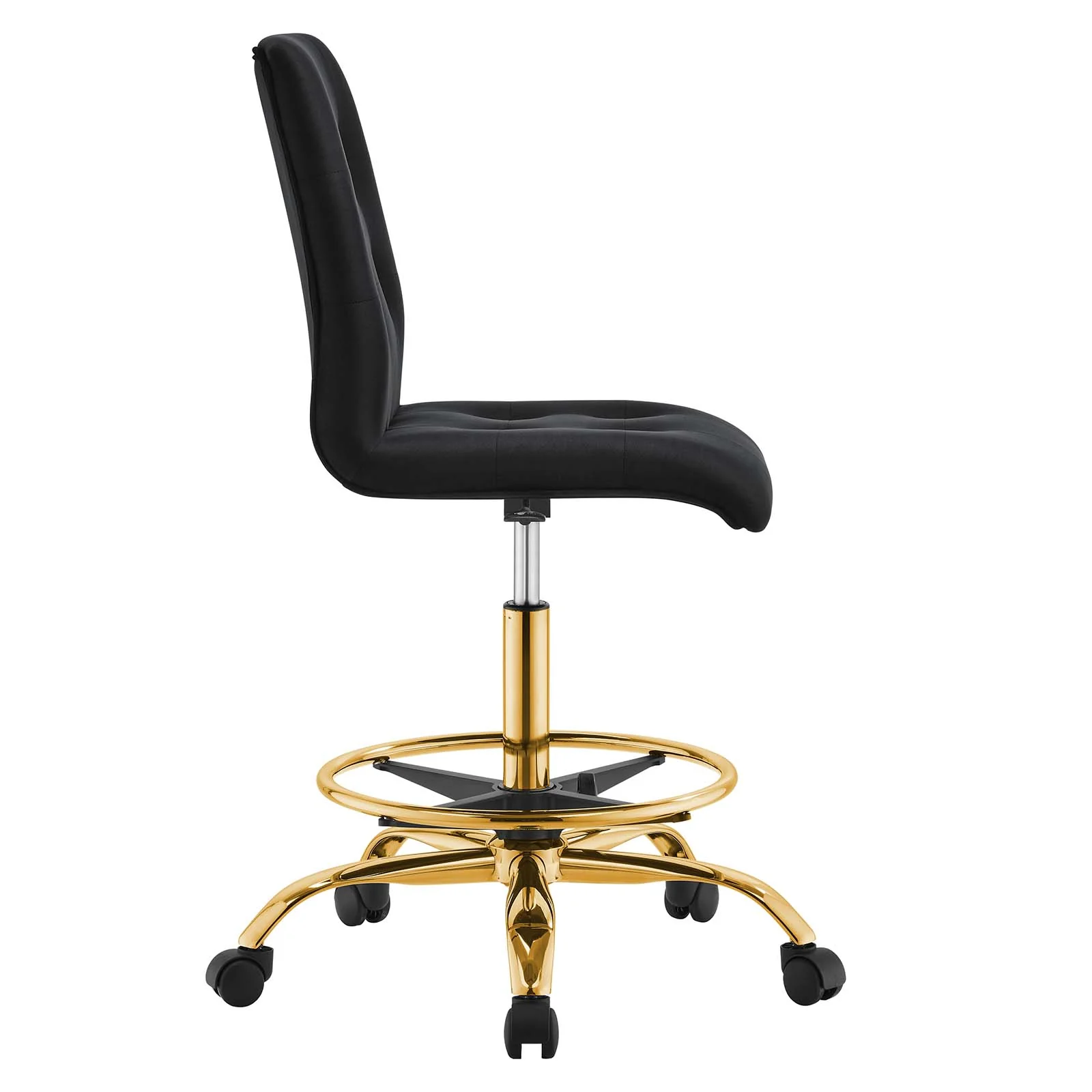 Prim Armless Performance Velvet Drafting Chair By Modway - EEI-4977 - Image 3
