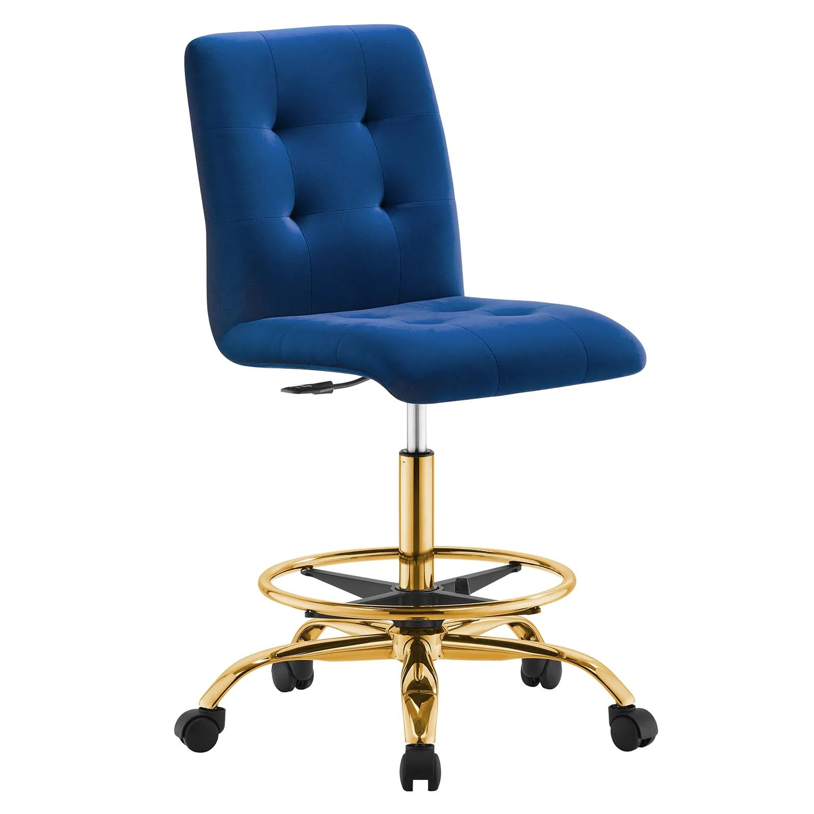 Prim Armless Performance Velvet Drafting Chair By Modway - EEI-4977 - Image 33