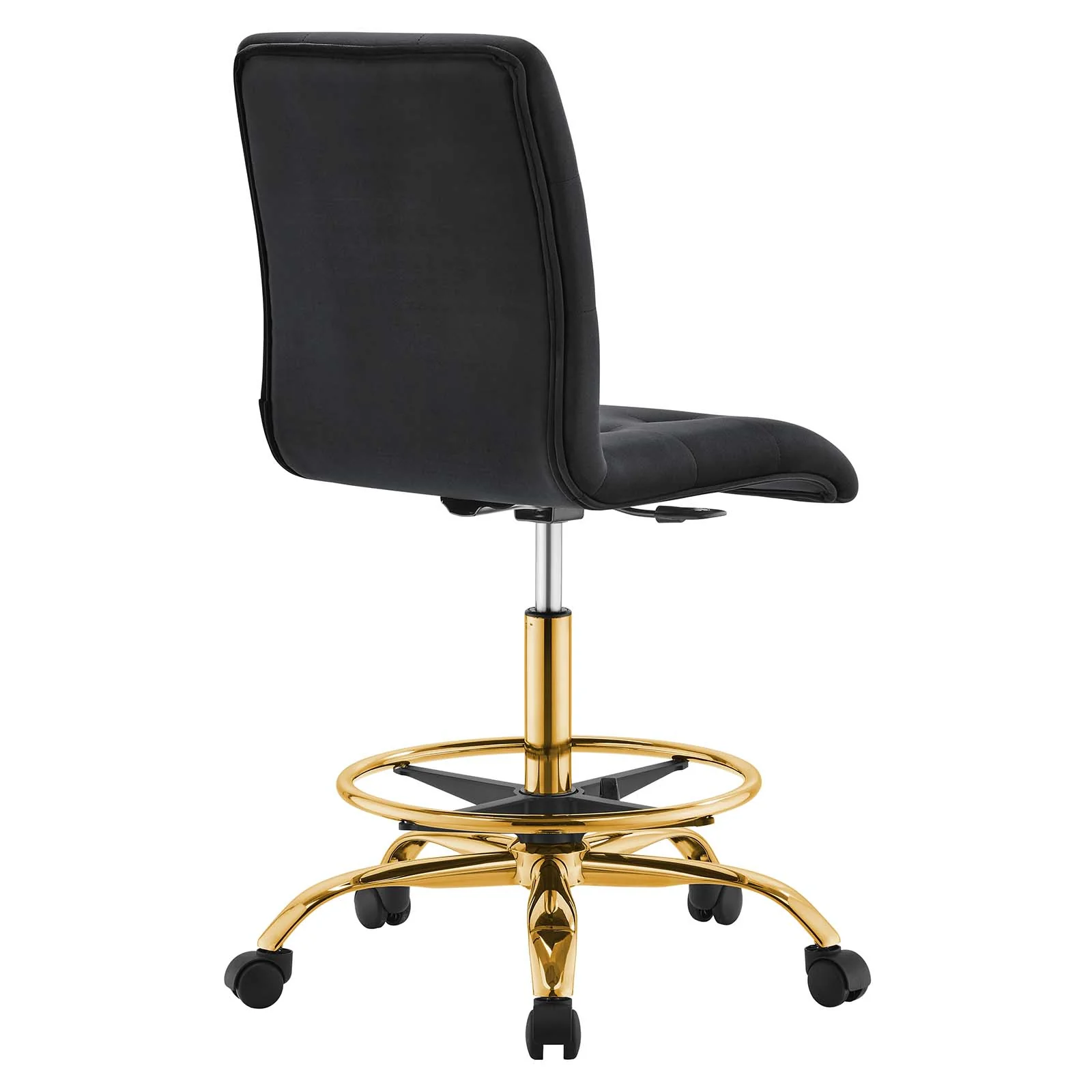 Prim Armless Performance Velvet Drafting Chair By Modway - EEI-4977 - Image 4