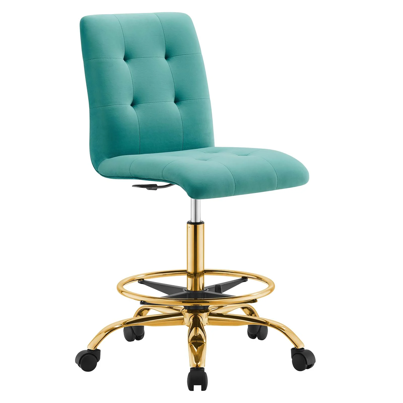 Prim Armless Performance Velvet Drafting Chair By Modway - EEI-4977 - Image 41