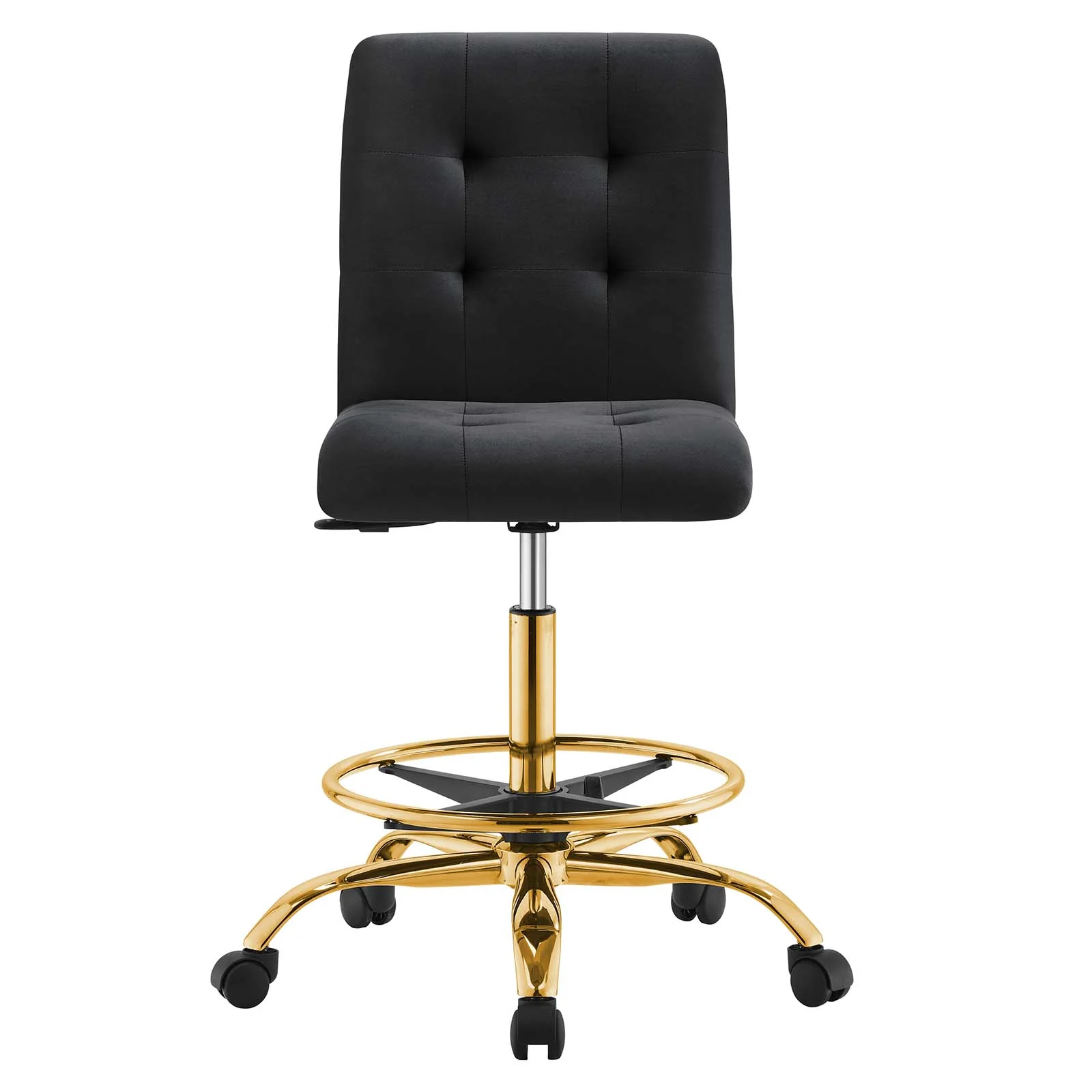 Prim Armless Performance Velvet Drafting Chair By Modway - EEI-4977 - Image 5