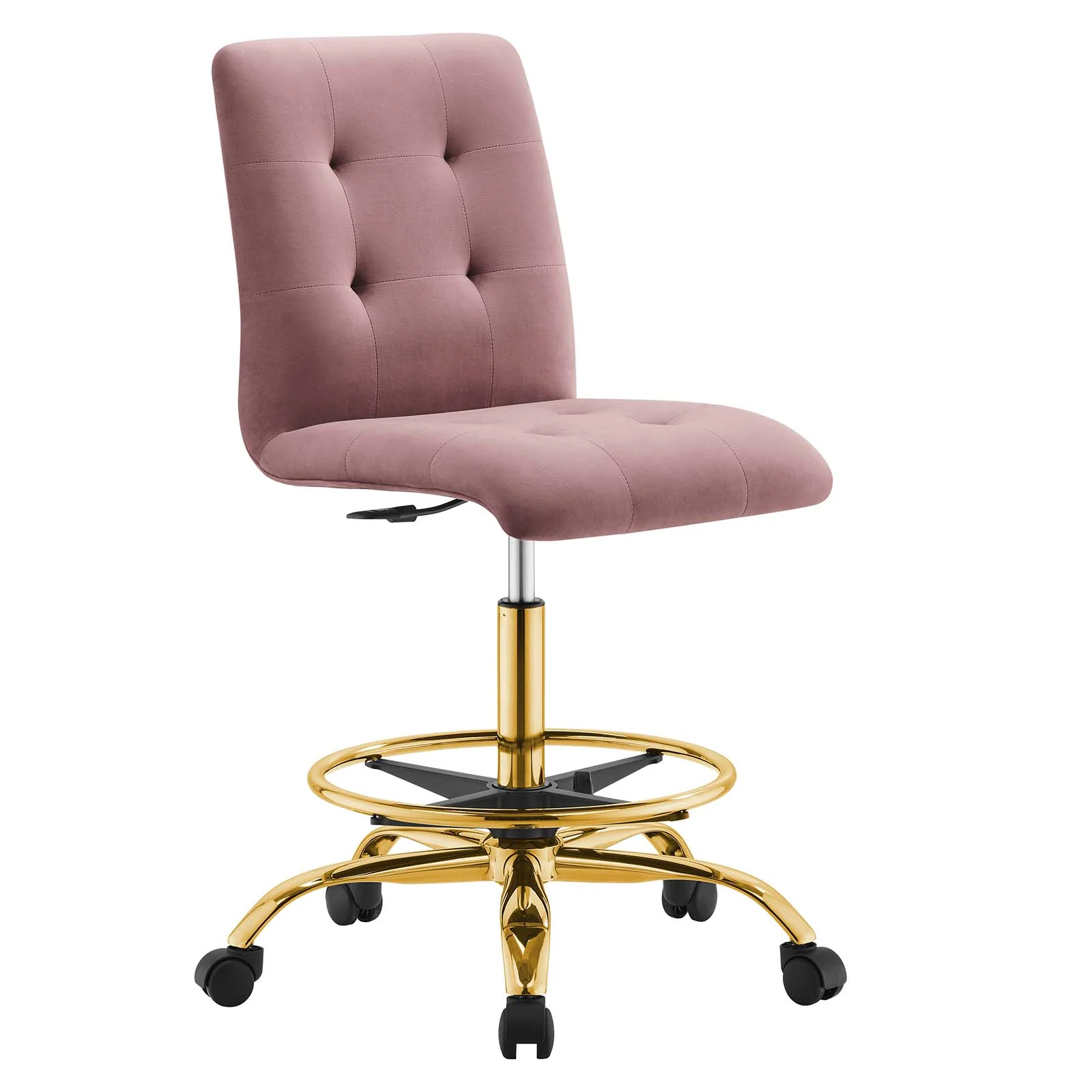 Prim Armless Performance Velvet Drafting Chair By Modway - EEI-4977 - Image 9