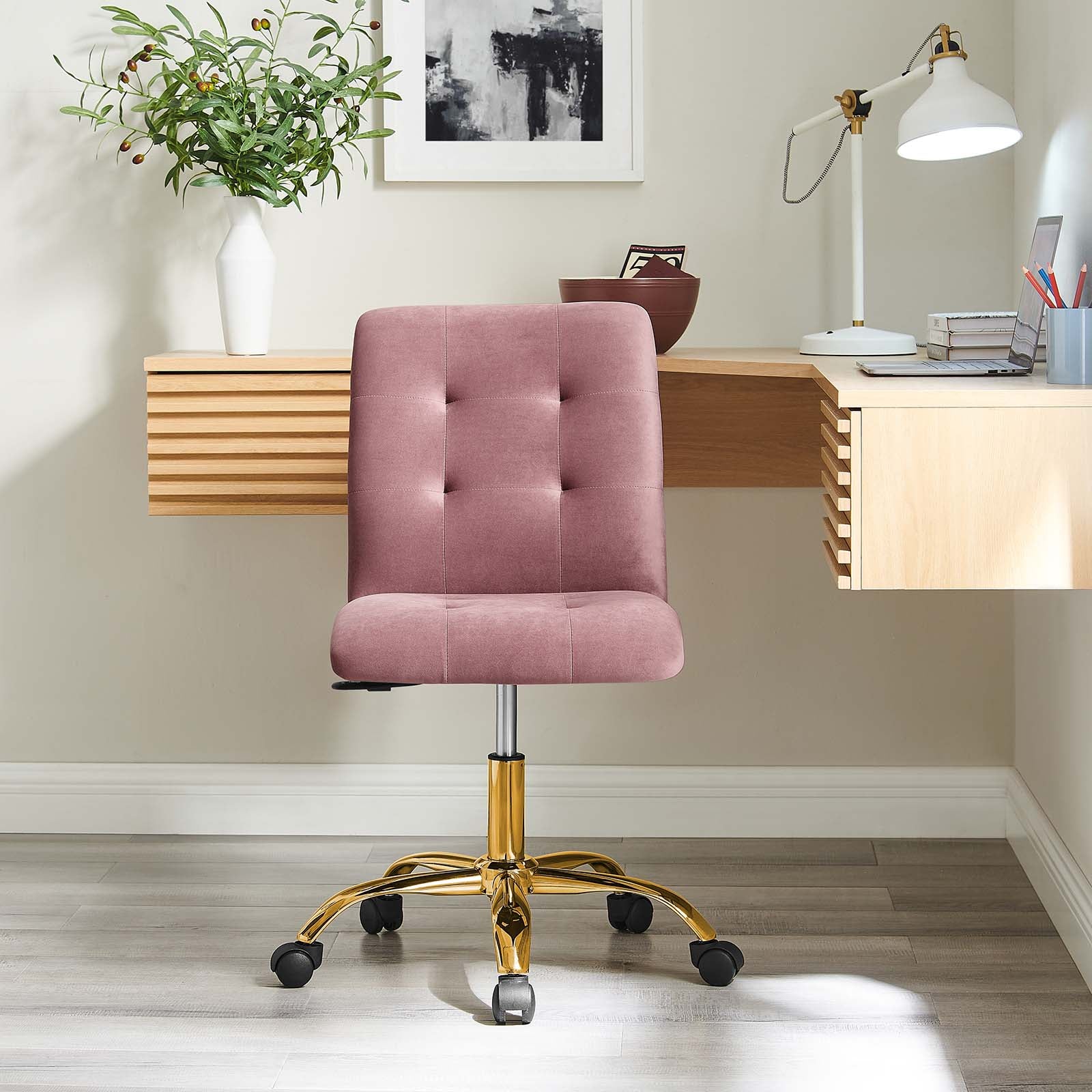 Prim Armless Performance Velvet Office Chair By Modway - EEI-4973 - Image 16