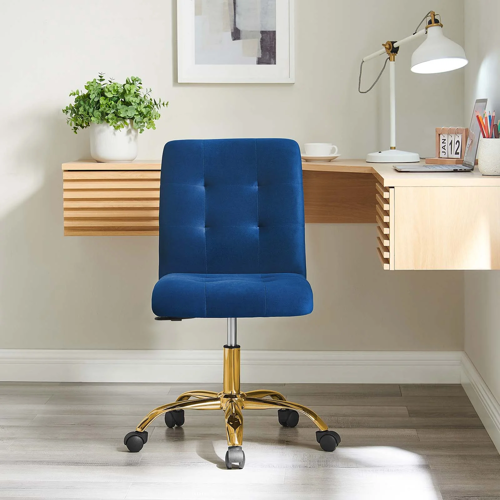 Prim Armless Performance Velvet Office Chair By Modway - EEI-4973 - Image 40