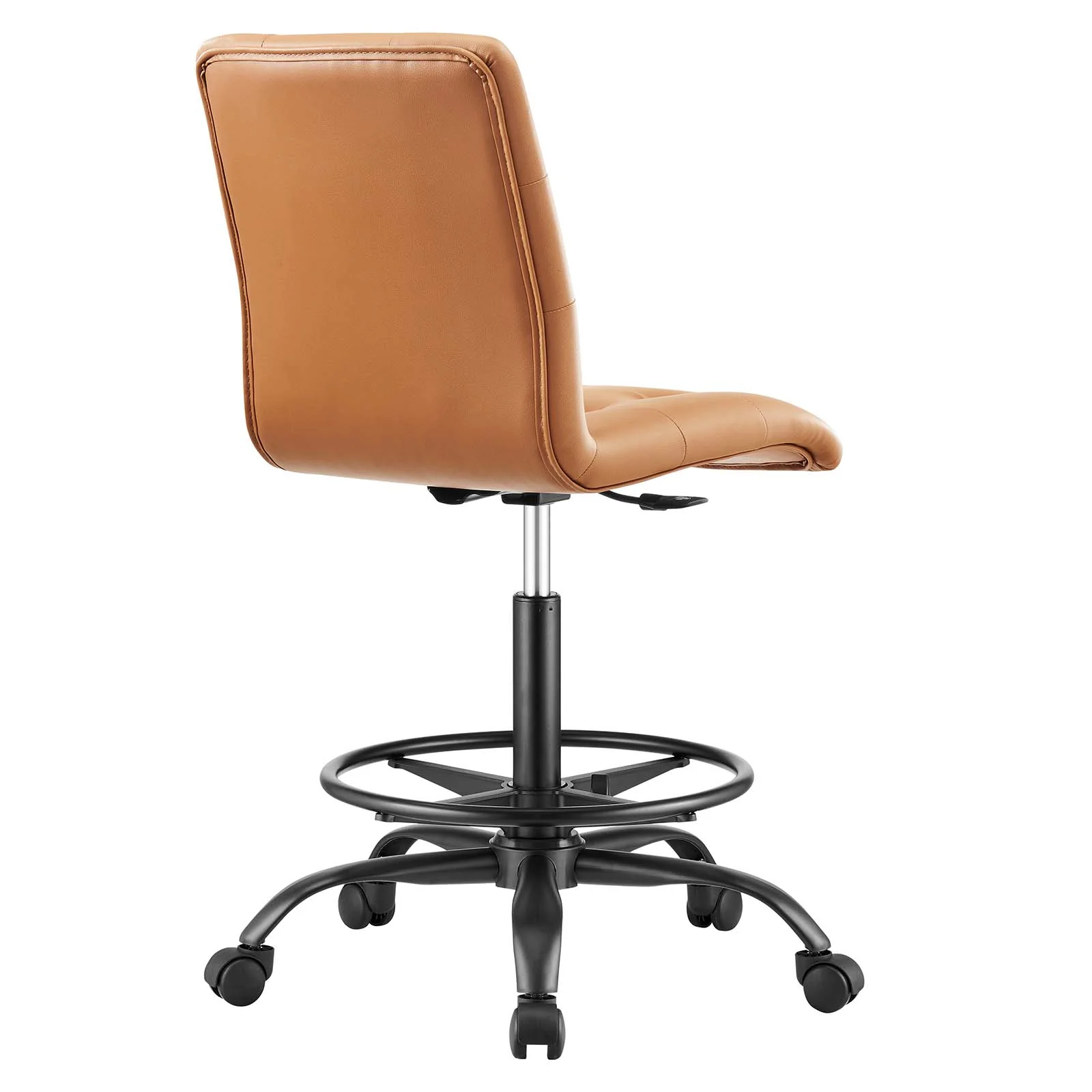 Prim Armless Vegan Leather Drafting Chair By Modway - EEI-4979 - Image 11
