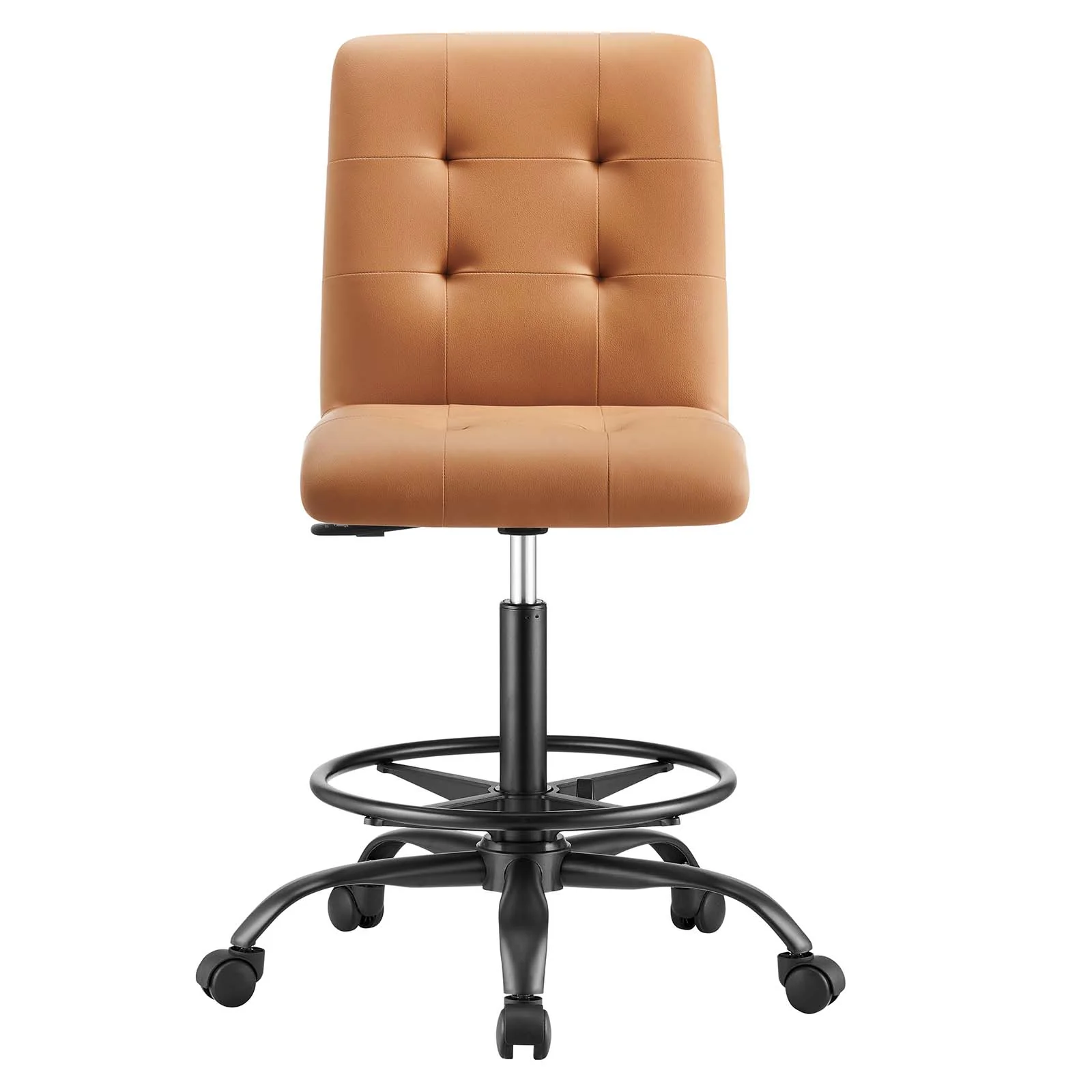 Prim Armless Vegan Leather Drafting Chair By Modway - EEI-4979 - Image 12