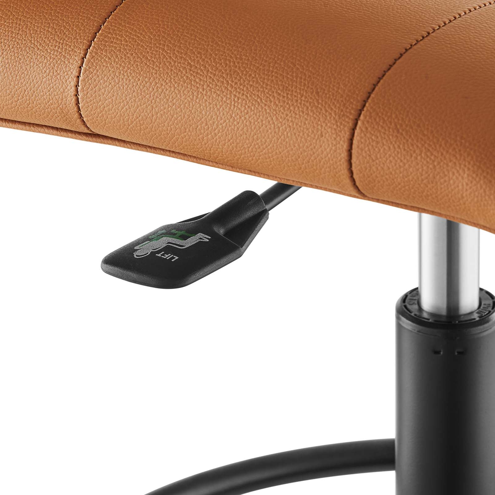 Prim Armless Vegan Leather Drafting Chair By Modway - EEI-4979 - Image 13
