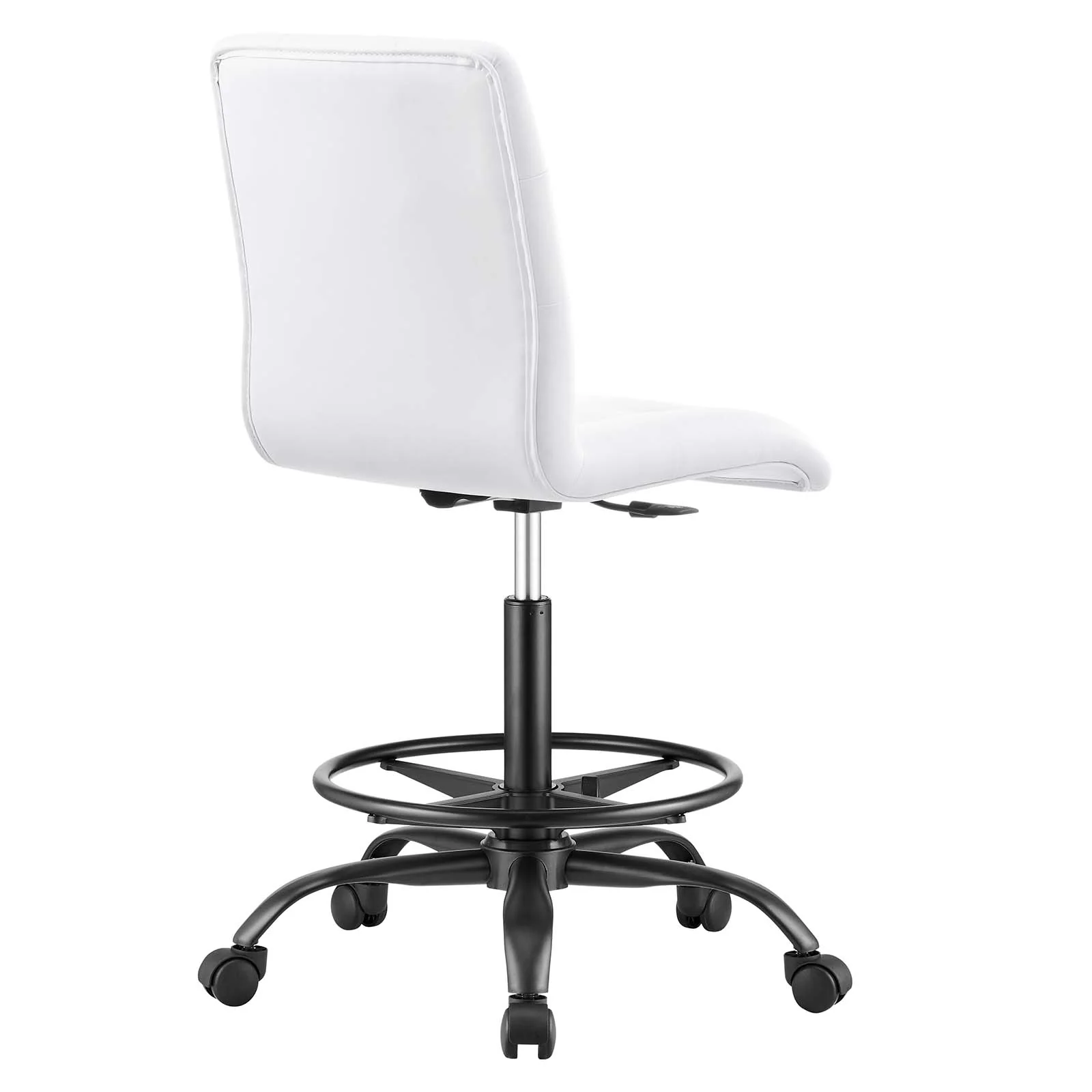 Prim Armless Vegan Leather Drafting Chair By Modway - EEI-4979 - Image 19