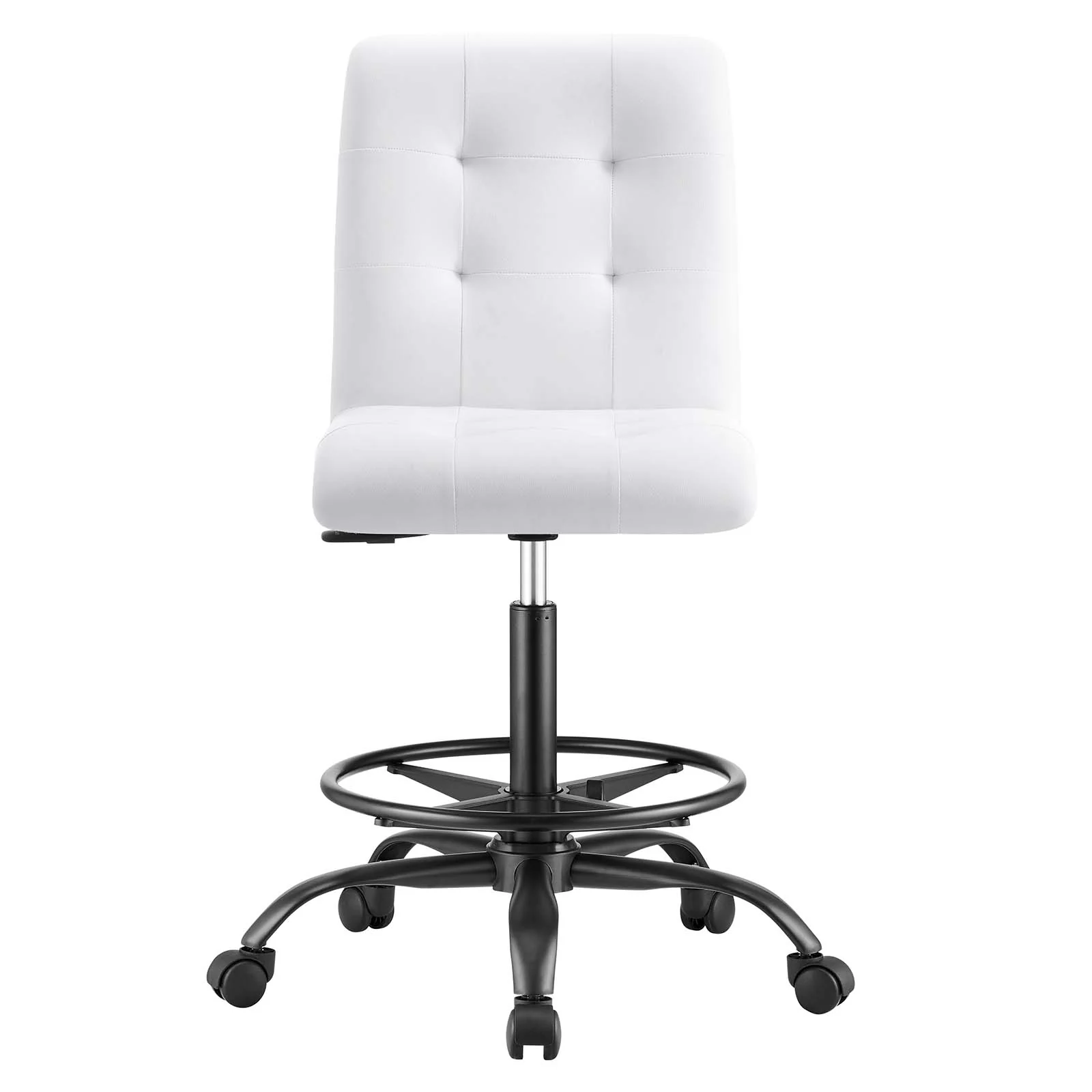 Prim Armless Vegan Leather Drafting Chair By Modway - EEI-4979 - Image 20
