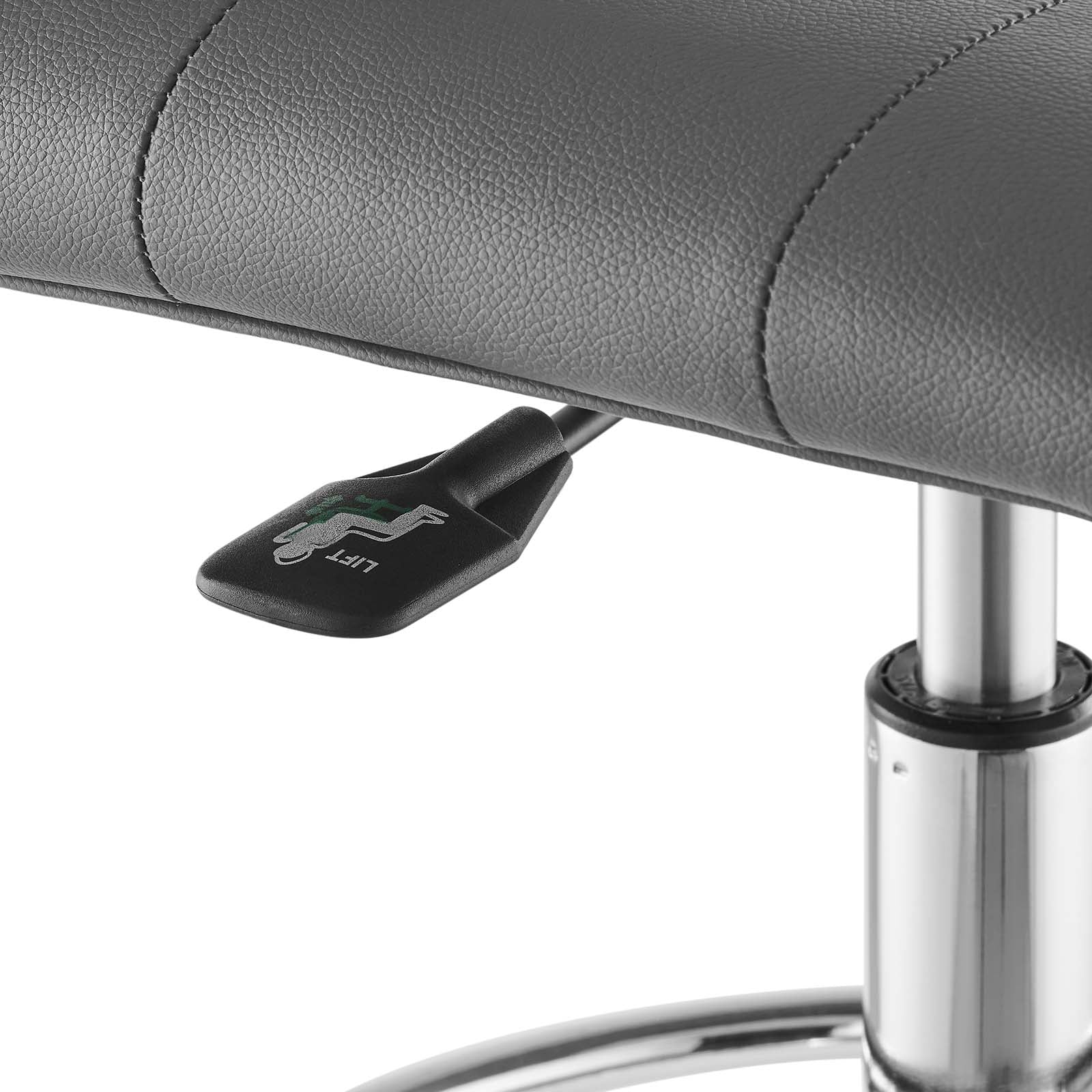 Prim Armless Vegan Leather Drafting Chair By Modway - EEI-4981 - Image 13