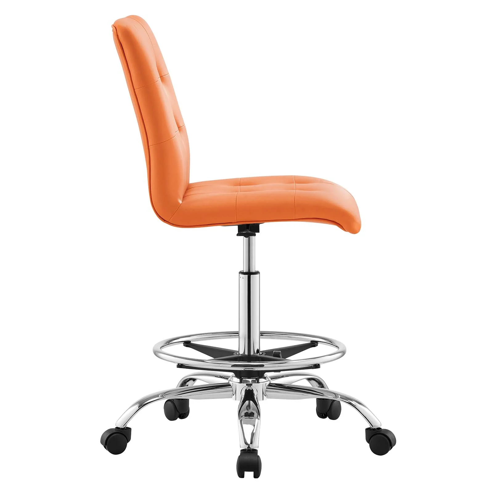 Prim Armless Vegan Leather Drafting Chair By Modway - EEI-4981 - Image 18