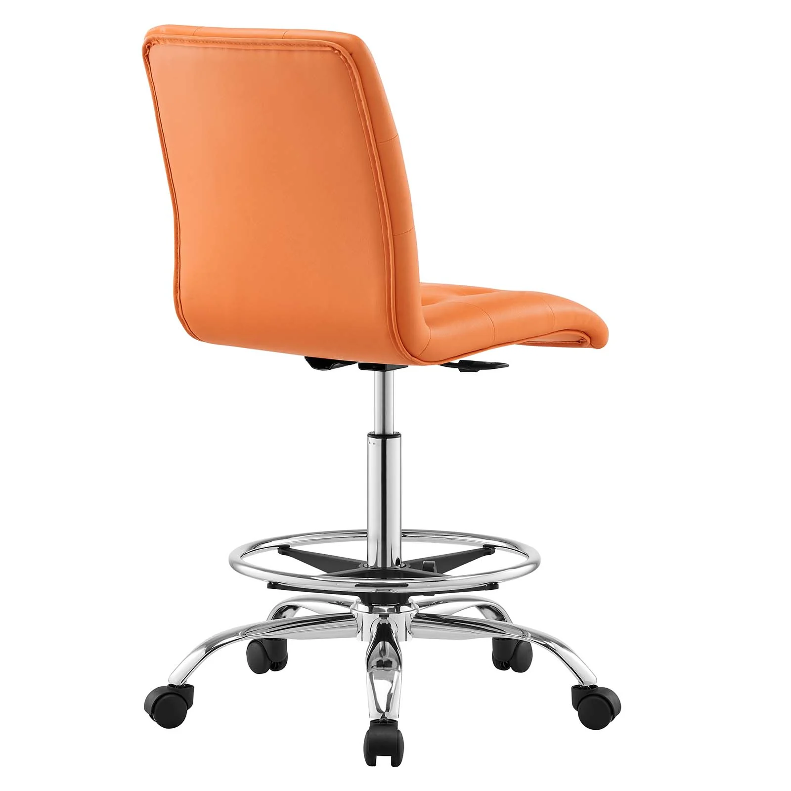 Prim Armless Vegan Leather Drafting Chair By Modway - EEI-4981 - Image 19