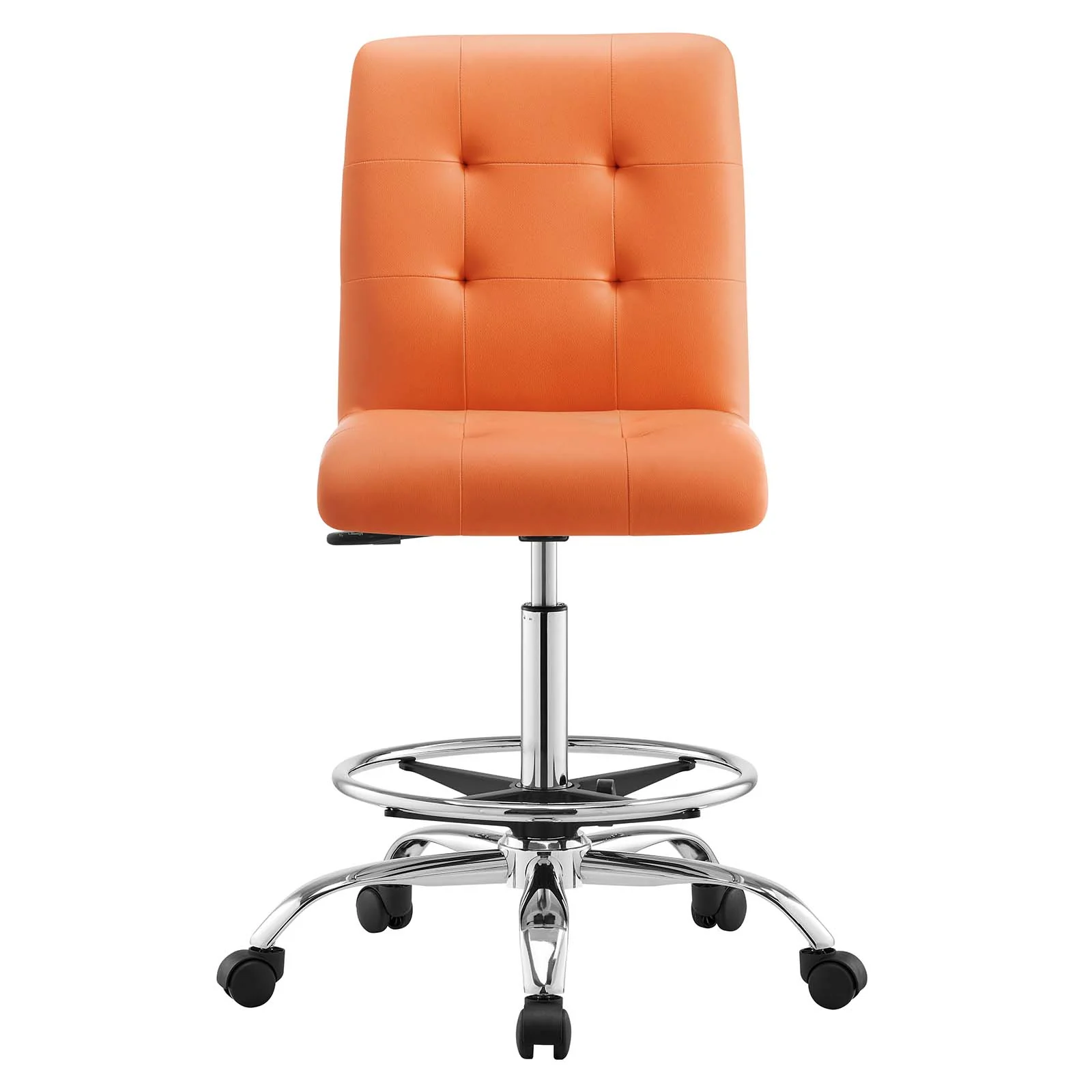 Prim Armless Vegan Leather Drafting Chair By Modway - EEI-4981 - Image 20